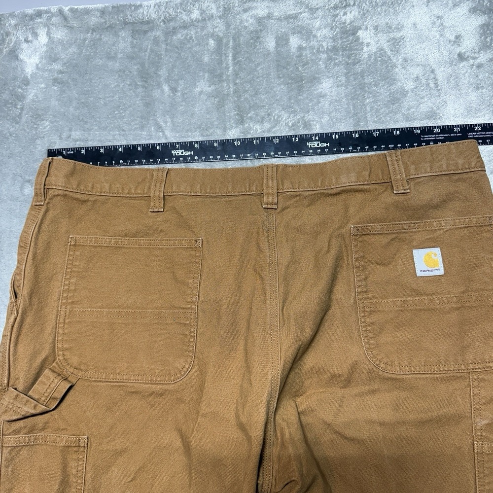 Carhartt Relaxed Fit Work Pants Men's 44X32 Brown Tan Canvas Straight - Picture 8 of 9